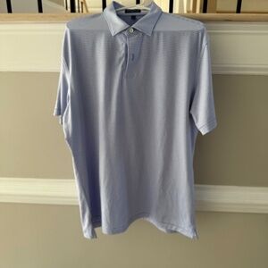 Mens Peter Millar Eden Performance Jersey Polo | Periwinkle Stripe | Size Large